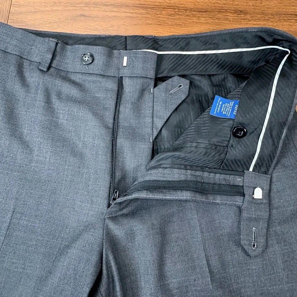 Apt 9 Suit Mens 42R 32x27.5 Gray Slim Fit 2-Piece Professional Corpcore Office